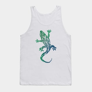 Green Tribal Tattoo Gecko Tank Top